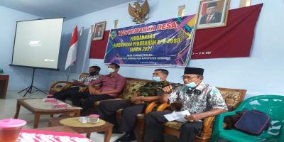 MUSYAWARAH DESA PEMBAHASAN RANCANGAN PERUBAHAN APB DESA TAHUN 2021